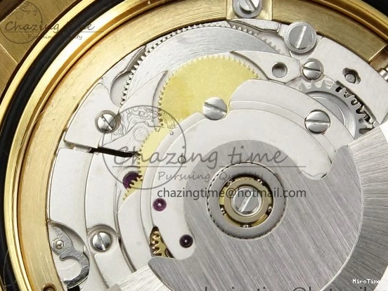 MiroTime 0121 WaterResistant Day Date 36 YG RAF 1:1 Best Edition Brown Oman Dial Diamonds Bezel on YG Bracelet A 1518